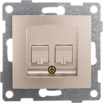 Двойной механизм компьютерной розетки GUSI Electric Bravo С10К2-027