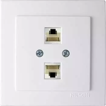 Двухместная компьютерная розетка Nilson TOURAN-ALEGRA-THOR 24111046