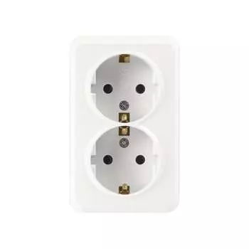 Двухместная розетка Smartbuy Юпитер SBE-03w-16-S2-Z