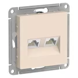 Двухместный механизм компьютерной розетки Systeme Electric AtlasDesign ATN000285