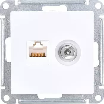 Двухместный механизм розетки Systeme Electric ATLAS DESIGN ATN000189