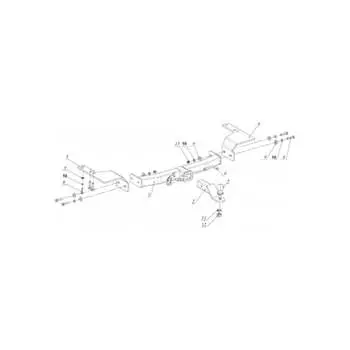 Фаркоп для Haval H6 2014-2020, Haval M6 2023 Бизон 0240-E(N)
