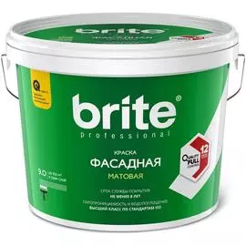 Фасадная атмосферостойкая краска BRITE PROFESSIONAL О02238