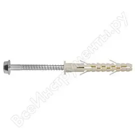 Фасадный дюбель с шурупом sormat s-uf hex sw13 zn 10х115, t40 9640076013