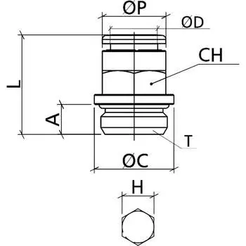 Фитинг CDC Pneumatics BPC 10G03