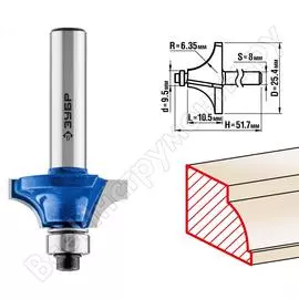 Кромочная калевочная фреза ЗУБР