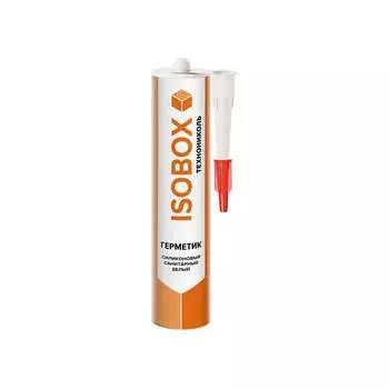 Герметик Технониколь ISOBOX силиконовый, санитарный, белый, 260 мл TN749223