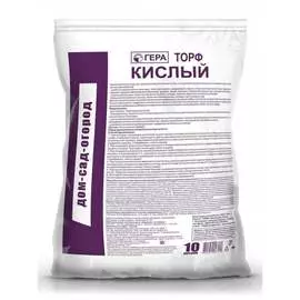 Грунт для растений, торф кислый гера 10л 304