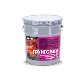 Грунтовка бизон гф-021 красно-коричневая, 6 кг 903306