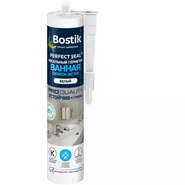 Идеальный силиконовый герметик bostik perfect seal ванная экстра белый 280мл вок638592