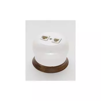 Информационная двойная розетка Bironi B2-302-010/18