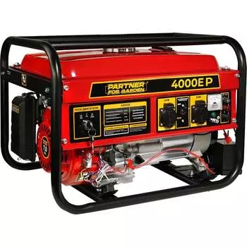 Электрический бензиновый генератор PARTNER FOR GARDEN 4000е P 6285