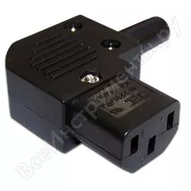 Угловая разборная розетка LANMASTER LAN-IEC-320-C13/90