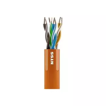 Кабель витая пара NTSS U/UTP 5e 4 пары одножильный 24AWG медь 305м внутренний нг(А)-HF (LSZH) оранжевый NTSS-IN-UTP4-5е-LSZH-OR