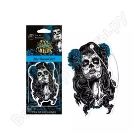 Картонный ароматизатор aroma car dia de los muertos blue diamond girl 83116