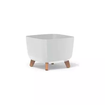 Кашпо на ножках Prosperplast DGQL300 S449 GRACIA SQUARE 29х29х22 см, белое 066911