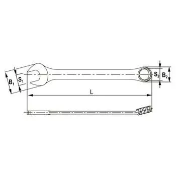 Комбинированный дюймовый гаечный ключ THORVIK CWI0012 52901