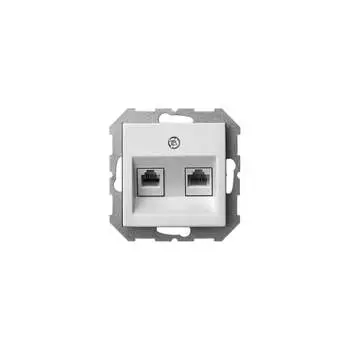 Компьютерная двойная розетка LIREGUS epsilon 28-033