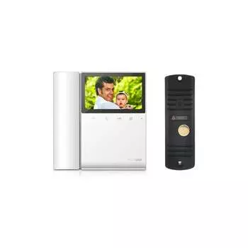 Комплект видеодомофона и вызывной панели COMMAX CDV-43K2 White/AVC305B