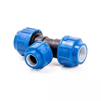 Компрессионный тройник для полиэтиленовых труб LAMMIN Lm34011322532