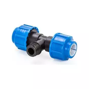 Компрессионный тройник для полиэтиленовых труб LAMMIN Lm34013252525