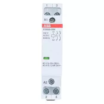 Модульный контактор ABB 20А АС-1, 2НО, катушка 230В AC/DC 1SBE121111R0620
