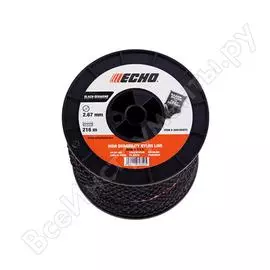 Корд триммерный black diamond line (2,7 мм, 216 м, скрученный квадрат) echo 340105073