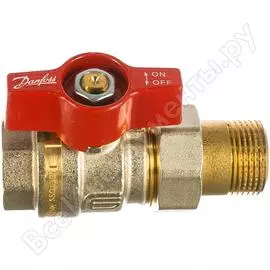 Кран шаровый danfoss bvr-f ду20 ру40 м/амер полн.баб. латунь никель 065b8204 062777