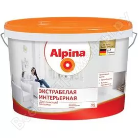 Краска alpina new экстрабелая интерьерная ultraweiss матовая 2,5л 948102063