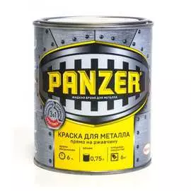 Краска для металла panzer гладкая желтая 0,75л 1/6 ral1003 48163