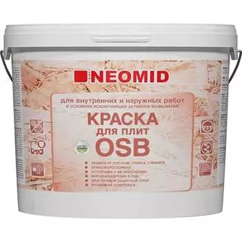 Краска для плит OSB для внутренних и наружных работ NEOMID