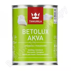 Краска для пола tikkurila бетолюкс аква база с 2,7 л полиуретано-акрилатная 26150
