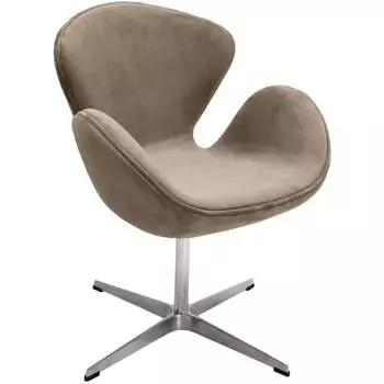 Кресло BRADEX SWAN CHAIR латте, искусственная замша FR 0656