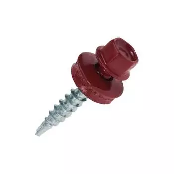 Кровельные саморезы ВИРТУОЗ 4,8х38 мм RAL3005 красное вино 150 шт. 600-05274