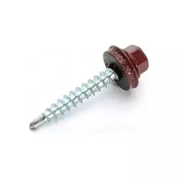 Кровельные саморезы ВИРТУОЗ 5,5х19 мм RAL3011 красно-коричневый 25 шт. 27825