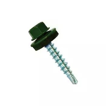 Кровельные саморезы ВИРТУОЗ 5,5х38 мм RAL6005 зеленый мох130 шт. 600-24015