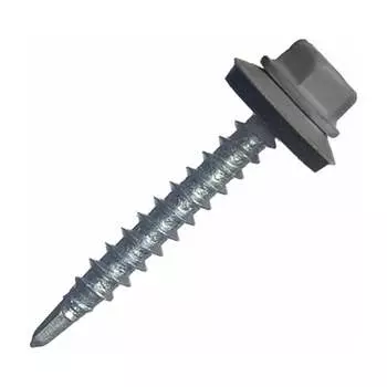 Кровельный оцинкованный саморез STARFIX 4,8x19 мм, RAL 7024, 100 шт. SMP2-31607-100