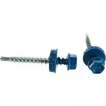 Кровельный саморез качественный крепеж 4,8/38 RAL5005250 синий (250 шт.) 1000153