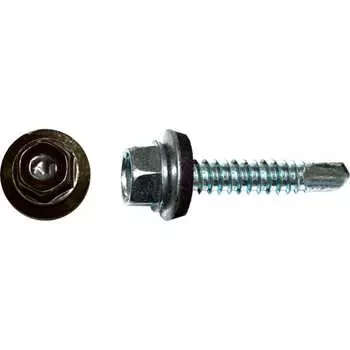 Кровельный саморез КРЕП-КОМП 5,5x25 RAL8019 серо-коричневый 3000 шт. ск55258019к