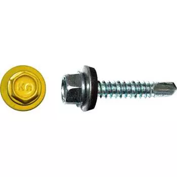 Кровельный саморез КРЕП-КОМП 4,8x35 RAL1018 жёлтый 3000 шт. ск351018к