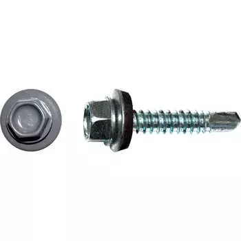 Кровельный саморез КРЕП-КОМП 4,8x19 RAL7004 серый 250 шт. ск48197004кф