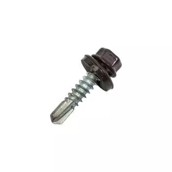 Кровельный саморез КРЕП-КОМП 5,5x25 RAL8019, серо-коричневый К (250шт) ск55258019кф-У