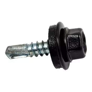 Кровельный саморез КРЕП-КОМП 4,8x19 RAL8019, серо-коричневый Kn KENNER (300шт) ск48198019ф