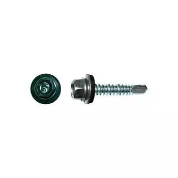 Кровельный саморез КРЕП-КОМП 4,8x35 RAL6005 тёмно-зелёный 250 шт. ск356005кф