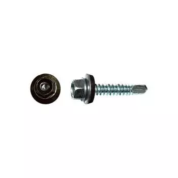 Кровельный саморез КРЕП-КОМП 5,5x19 RAL8019, серо-коричневый К 4000 шт ск55198019к