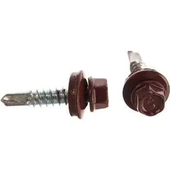 Кровельный саморез КВАДРА 5.5x19 RAL 3009 оксидно-красный 250 шт. 519300903250