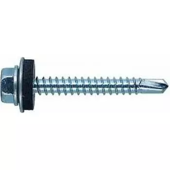 Кровельный саморез КВАДРА 6.3x25 цинк, кор. 100 шт., сверло PT.3 шайба EPDM 630251003100