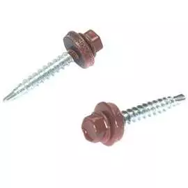 Кровельный саморез Стройметиз 5,5х19 оксидно-красный RAL 3009 70 шт. 2190214