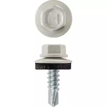 Кровельный саморез-сверло Daxmer 4,8x19 RAL 9002 250 шт 00000326619