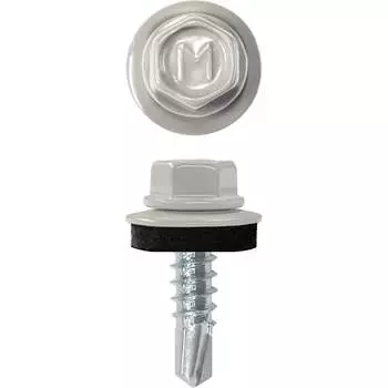 Кровельный саморез-сверло Daxmer 4,8x19 RAL 7004 250 шт. 00000317967